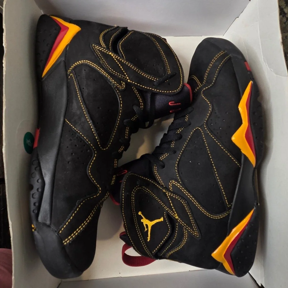 Air Jordan 7 Retro Citrus Black Varsity Red CU9307-081 Mens 10.5 Sneaker